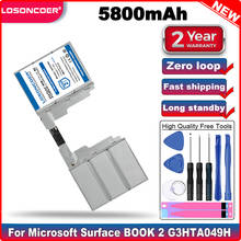 Аккумулятор LOSONCOER G3HTA050H, G3HTA049H, 5800 мА · ч, для ноутбука Microsoft Surface BOOK 2, 15 дюймов, клавиатура в наличии 2024 - купить недорого