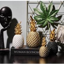 Nordic Creative Resin Gold Pineapple Fruit Crafts Living Room Wine Cabinet Window Desktop Home Ornament Table Decoration Crafts 2024 - buy cheap