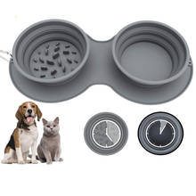 Slow Feeder Collapsible Dog Bowl Anti-Gulping Anti-Choking Slow Feeder Eco-Friendly Durable Portable Pet Feed or Water Bowl Safe 2024 - buy cheap
