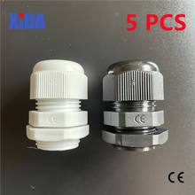 Conector de Cable de plástico de nailon, impermeable, color blanco, IP68, PG7, para 3-6,5mm, PG9, PG11, PG13.5, PG16, PG19, PG21, PG24, PG25, PG29, 1 unidad 2024 - compra barato