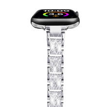 Браслет из нержавеющей стали для apple watch se 6 40 мм 44 мм, тонкий браслет с блестками для iwatch 5 4 3, 38 мм 42 мм 2024 - купить недорого