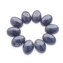 Free shipping Natural Gem Stone Blue Sand Oval Cabochon CAB Jewelry Making No Drill Hole 13x18mm Wholesale 20pcs/lot TU3010 2024 - buy cheap