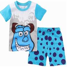Pijama infantil de manga curta, roupa de dormir de algodão para meninas de 2 a 7 anos 2024 - compre barato