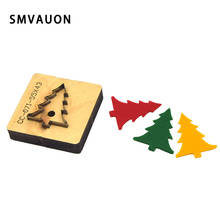 Smvauon japão aço cortado perfurador de aço árvore de natal molde de corte madeira dados lâmina de couro regra cortador de couro diy cra 2024 - compre barato