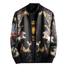 Chaquetas Hombre Streetwear Bomber Mens Jackets Jaqueta Masculina Autumn Plus Size 7xl Dragon Print Vintage Jacket Coat 2024 - buy cheap