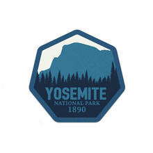 Интересные аксессуары для автомобильных наклеек Yosemite National Park, синяя наклейка для стайлинга автомобиля, виниловая наклейка на окно автомобиля, царапины, ПВХ, 13 см * 12 см 2024 - купить недорого