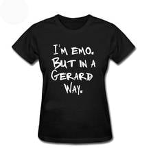 Camiseta de "I'm Emo But In A Gerard Way" Unisex, camiseta divertida "My química Romance" para mujer, camiseta Harajuku, camiseta negra de Hip Hop para mujer 2XL 2024 - compra barato