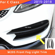 Front Bumper fog light trim for Mercedes-Benz W205 2015-2018 C Class C180 C220 C300 C200 C250 ABS sport front canards cover 2024 - buy cheap