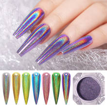 12 Colors Metallic Fashion  Nail Glitter Mirror Powder 0.3g UV Gel Pigment Laser Dust Nail Art Design Decorations 2024 - buy cheap