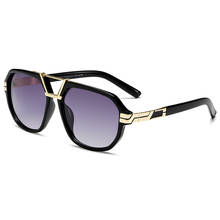 Óculos de sol vintage quadrado, óculos escuros masculinos e femininos de luxo, proteção uv400 2024 - compre barato