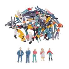 50Pcs Miniature People Figures Model Train Diorama Scenics Building Kit, 1:50 O Scale 2024 - buy cheap