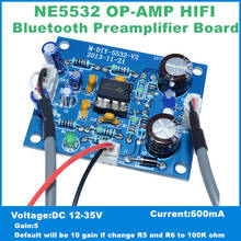 Placa de áudio amplificadora hifi ne5532, placa de circuito com módulo de controle e amplificador de tom 12-35v 2024 - compre barato
