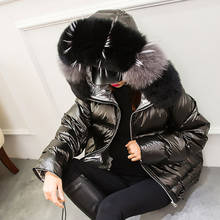 Large Real Fur Winter Jacket Women 2021 Parkas Natural Fox Fur Winter Coat Hooded White Duck Down Jacket Female Waterproof Coat 2024 - buy cheap