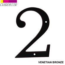 4 in Sold Zinc Modern House Number Hotel Home Door Number Outdoor Address Plaque Zinc Alloy Number for House Address Sign #2 2024 - buy cheap