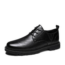 Zapatos informales de cuero para hombre, zapatillas cómodas hechas a mano con cordones, de herramientas Retro, a la moda 2024 - compra barato