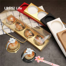 LBSISI Life 10pcs Gold/Black/White/Red Handle Cookies Boxes For Birthday Party Wedding Gift Supplies Transparent Baking Box 2024 - buy cheap