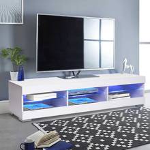 Armario de TV LED RGB de 57 pulgadas, mueble moderno con estantes abiertos, mueble de sala de estar, soporte de televisión 2024 - compra barato