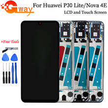 Tela lcd original com moldura para huawei p30 lite, tela para nova p30 lite 2024 - compre barato