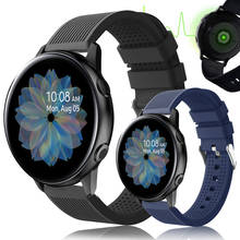 Сменный силиконовый ремешок для наручных часов Active2, браслет для Samsung galaxy watch Active 2 40 мм 44 мм 42 мм Gear S2 Sport 20 мм 2024 - купить недорого