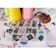 Prajna-accesorios para máquina de coser doméstica, accesorios de costura, prensatelas, 15 juegos, ropa, artesanía, apliques de puntada 2024 - compra barato
