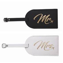 Etiqueta de bagagem de viagem de mr mrs etiquetas de bagagem de casamento presente de noiva bonito mala tag f3md 2024 - compre barato