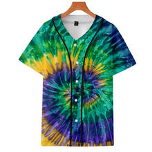 Camisa de beisebol trippy tie-dye impressão 3d dos homens das mulheres camiseta moda harajuku t camisas topos roupas 2024 - compre barato