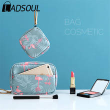 LADSOUL New Mini Flamingo Cosmetic Bag Cactus Travel Toiletry Storage Bag Beauty Makeup Bag Cosmetic Bag Organizer Hot Sale 2024 - buy cheap