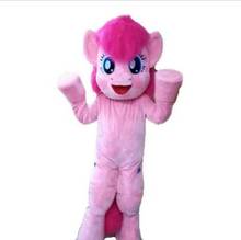 New Adult Cute Deluxe Little pink Pony Pinkie Pie Horse Mascot Costume Christmas Fancy Dress Halloween Mascot Costume Free Ship 2024 - buy cheap
