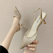 Zapatos de tacón alto transparentes para mujer, calzado de lujo, punta estrecha, sin cordones, para fiesta de boda, 2021 2024 - compra barato