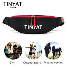 TINYAT Nylon Man's waist bag packs Waterproof Sports belt bag Pouch Casual fanny bag Women banana bags Unisex Hip 2024 - buy cheap