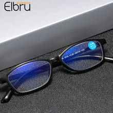 Elbru-gafas de lectura ultraligeras TR90 para presbicia, anteojos de lectura con luz azul Vintage, a la moda, con dioptrías + 2021 + 1,0, 4,0 2024 - compra barato