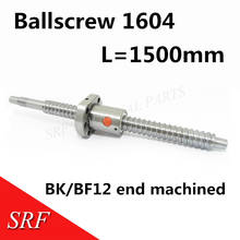 Tornillo de bola enrollado L = 1500mm C7 + tuerca única SFU1604 con extremo BK/BF12, piezas CNC mecanizadas, 16mm, RM1604 2024 - compra barato
