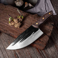 Liang  Da New Chef Knife Handmade Forged High-carbon Clad Steel Kitchen Knives Cleaver Filleting Slicing Broad Butcher knife 2024 - buy cheap