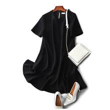 SURUFENG Casual Short Sleeve Chiffon Dress Women 2021 Summer O-Neck Ruffles Big Hem Beach Dresses Bodycon Femme Robe 2024 - купить недорого