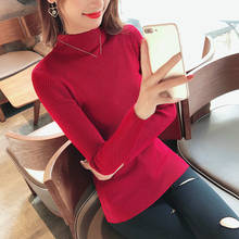 New-coming Autumn Winter Turtleneck Pullovers Sweaters Primer Shirt Long Sleeve Korean Slim-fit Tight Sweater 2024 - buy cheap