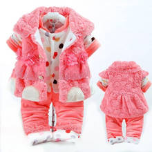 Ternos de jaqueta acolchoada de algodão para meninas de bebê 5 2024 - compre barato