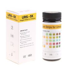 Tira de prueba de URS-5K para glucosa, pH, proteína, cetona, orina en sangre, tira de reactivo para urinálisis con capacidad de interferencia anti-vc, 100 Uds. 2024 - compra barato
