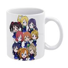 ¡Amor en vivo! SCHOOL IDOL PROJECT-taza blanca de cerámica para té, regalo de cumpleaños, tazas de leche y amor en vivo, Manga, Anime, Kawai 2024 - compra barato