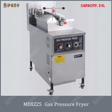 MDXZ25 commercial gas pressure fryer 25L with manual panel stainless steel vertical chicken deep fryer frying machine 2024 - buy cheap