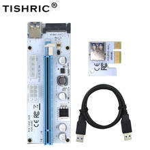 10Pcs TISHRIC PCIE PCI-E Riser Card VER008S 008S 3 in 1 Molex 4PIN 15PIN SATA 6PIN 1X to 16X PCI-E Extender Bitcoin Mining Miner 2024 - buy cheap