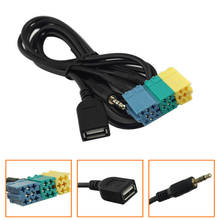 Adaptador usb 2 em 1 para áudio e vídeo automotivo, cabo auxiliar de 3.5mm para hyundai/kia 2024 - compre barato