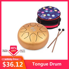 6 Inch Steel Tongue Drum Handpan Drum 8-Notes C-Key Percussion Instrument with Mallets Drum Bag Wiping Cloth for Musical 2024 - buy cheap