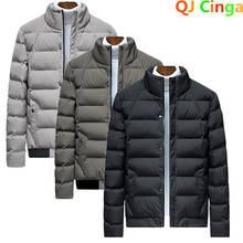 Casaco de inverno masculino, jaqueta tipo parca para homens, de alta qualidade, quente, resistente ao vento, casual 2024 - compre barato
