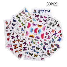 30pcs Nail Stickers Set Big Butterfly Pattern Water Transfer Decals 3D Nail Decals Manicure Tools DIY Nail Art Design Decoration 2024 - buy cheap