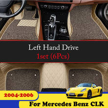 Alfombrillas personalizadas para coche Mercedes Benz CLK 2006 2005 2004, accesorios impermeables para interiores, decoración 2024 - compra barato