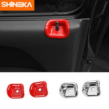 Shineka estilo do carro para suzuki jimny 2007-2017 pino interruptor de bloqueio da porta do carro decoração capa adesivos para suzuki jimny acessórios 2024 - compre barato