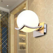 Luminária de parede de vidro para casa e27 com lâmpada de led para banheiro, luminárias de espelho interno com escadas 2024 - compre barato