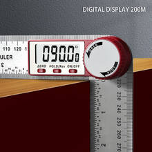 Medidor de ângulo digital, régua de 0 a 200mm 0-300mm, inclinômetro, goniômetro de elétron, graduação angular, ferramentas de medição 2024 - compre barato