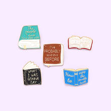 Cartoon Children's Funny Library Books Enamel Pin Fashion Reading  Brooch Backpack Clothes Lapel Pin  Jewelry Gift for Friends 2024 - buy cheap