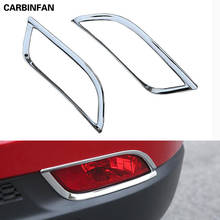 ABS Chrome Exterior Car Styling Rear Fog Lamps Taillight Decor Stickers Frame Cover 2Pc/Set For Jeep Compass 2017 2018 2024 - buy cheap